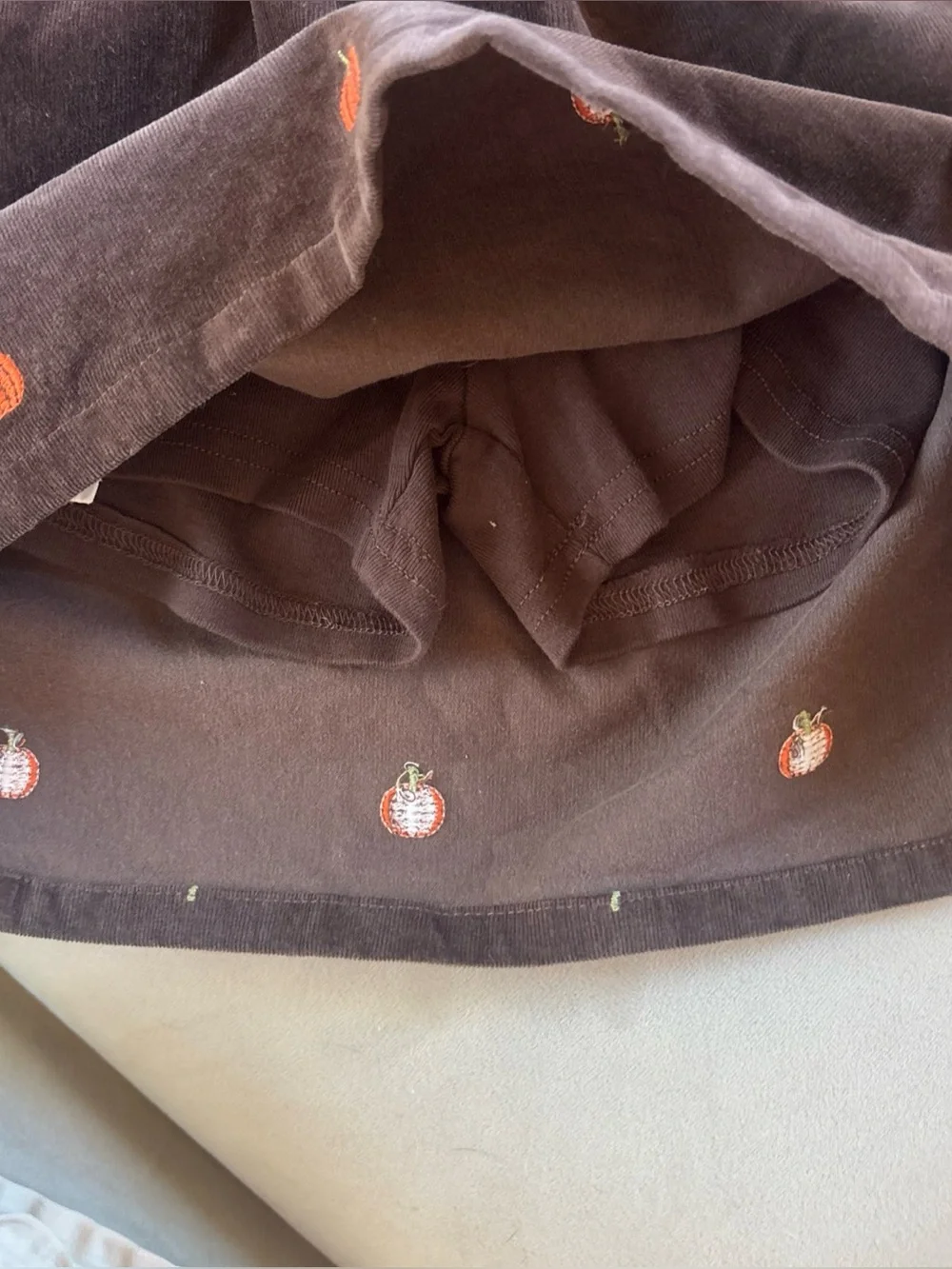 Gymboree Girls 7 Pumpkin Corduroy Skort Skirt NWT Orange Brown Fall